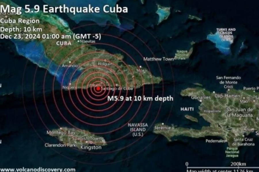 Un terremoto de 5,9 a 5,8 sacudió una región de Cuba