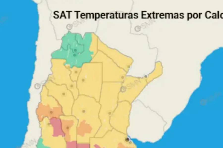 Ola de calor: cuáles son las provincias que tienen alerta roja por temperaturas extremas