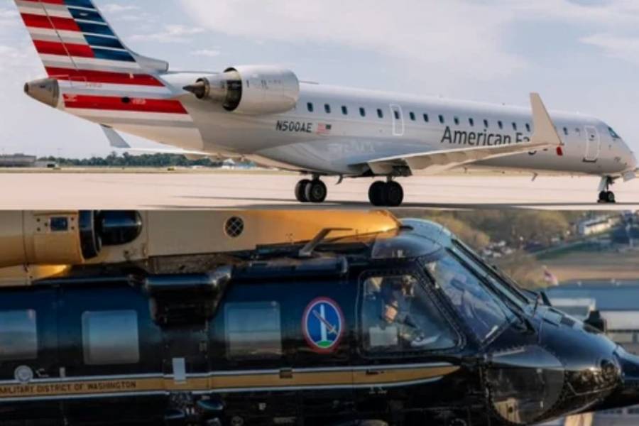 Tragedia aérea en Washington: un avión y un helicóptero chocaron en el aire y cayeron al río Potomac