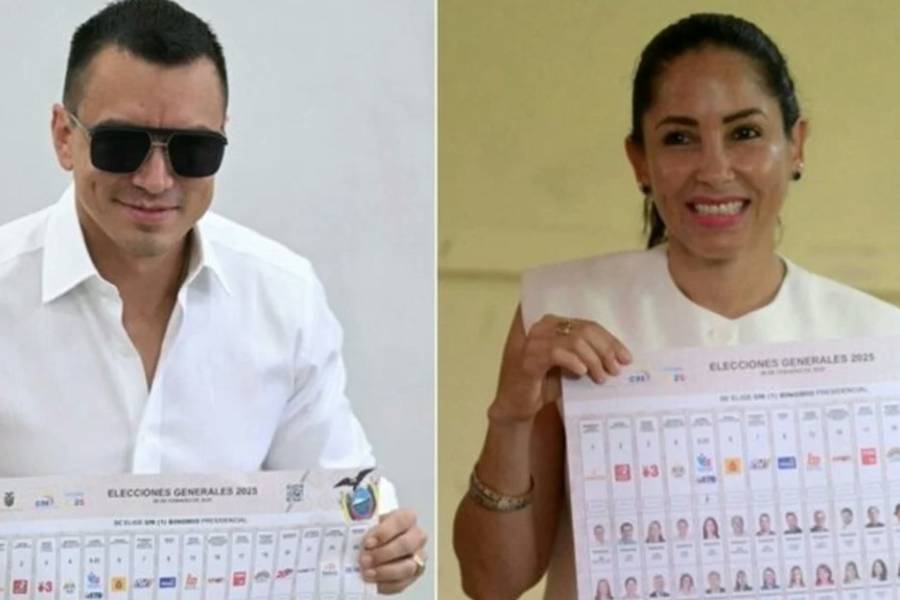 González y Noboa irán al balotaje en las presidenciales de Ecuador