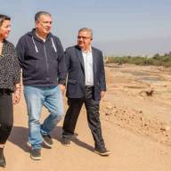 Jalil y Zenteno recorrieron las obras en La Costanera