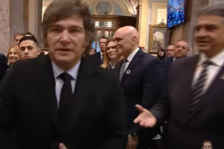 Javier Milei le negó el saludo a Victoria Villarruel y a Jorge Macri en el Tedeum