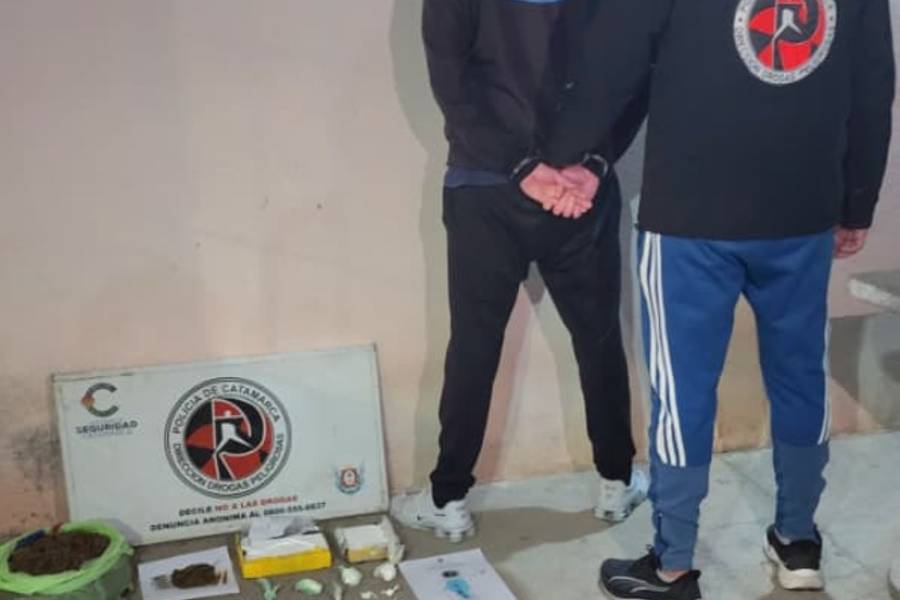 Golpe al narcomenudeo: Incautan drogas, un pistolón de caza y $1.300.000 en efectivo