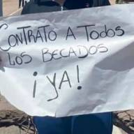 Becados del municipio de Tinogasta cortan Ruta 60