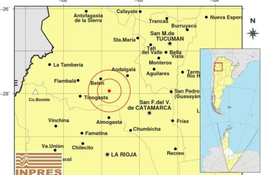 Un temblor de 4.0 se sintió en Catamarca