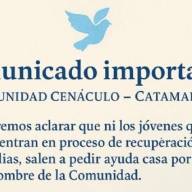 Alerta por estafa: Usan el nombre de la Comunidad Cenáculo para engañar a vecinos