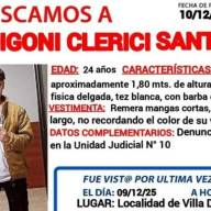 Buscan dar con el paradero de Santiago Codigoni Clerici