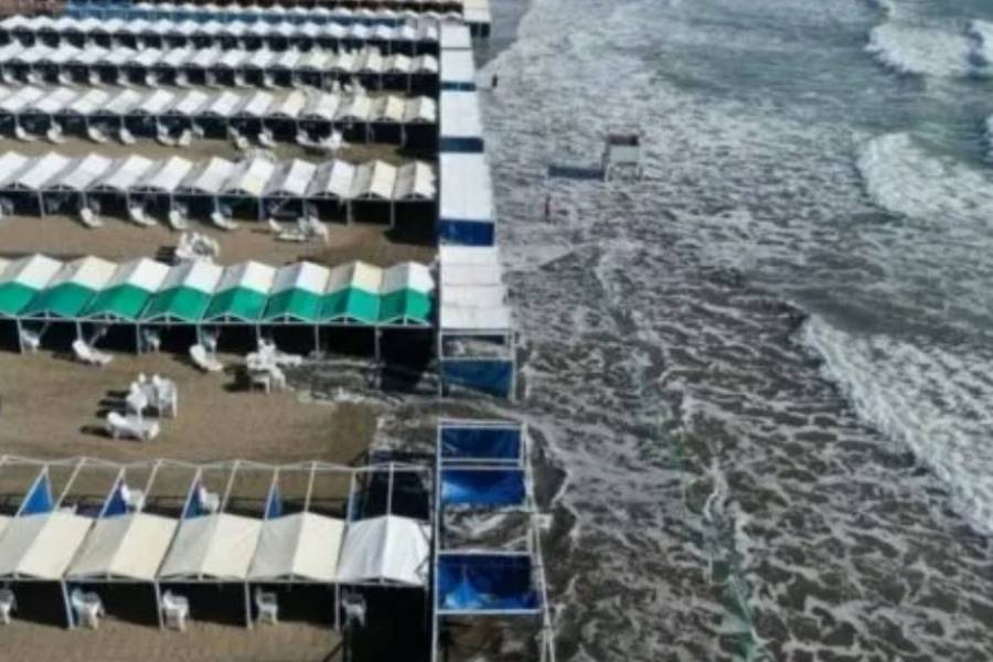 Fuerte sudestada golpeó a Mar del Plata y La Costa, y provocó una crecida inusual del mar