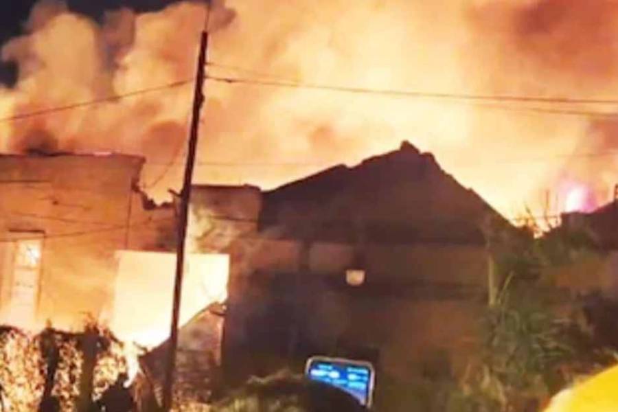 Explosión e incendio en una fábrica de San Fernando