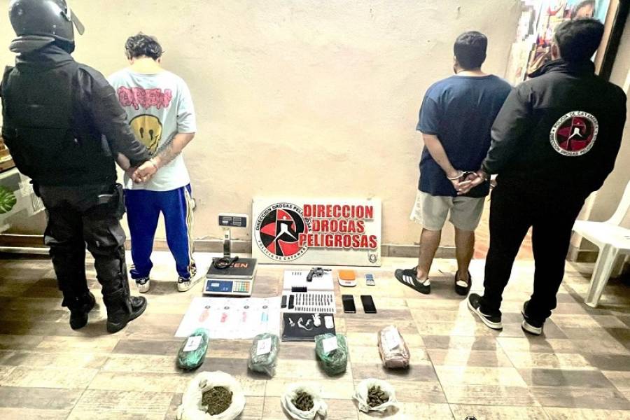 Detienen a 3 personas con 6 kg de droga y más de 7 millones de pesos en la capital de Catamarca