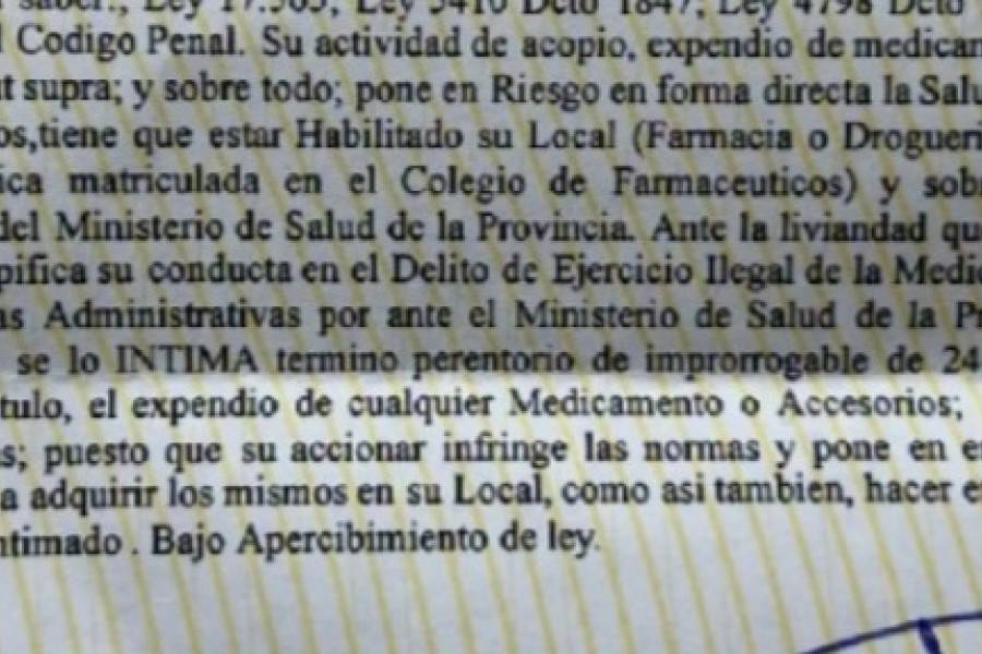 Banco de medicamentos: Colegio de Farmacéuticos intimó mediante carta documento a Javier Galán a que desista 