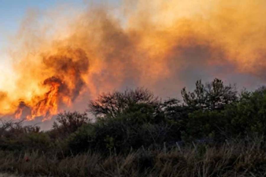 Corte de tránsito en Ruta 4 por intenso incendio
