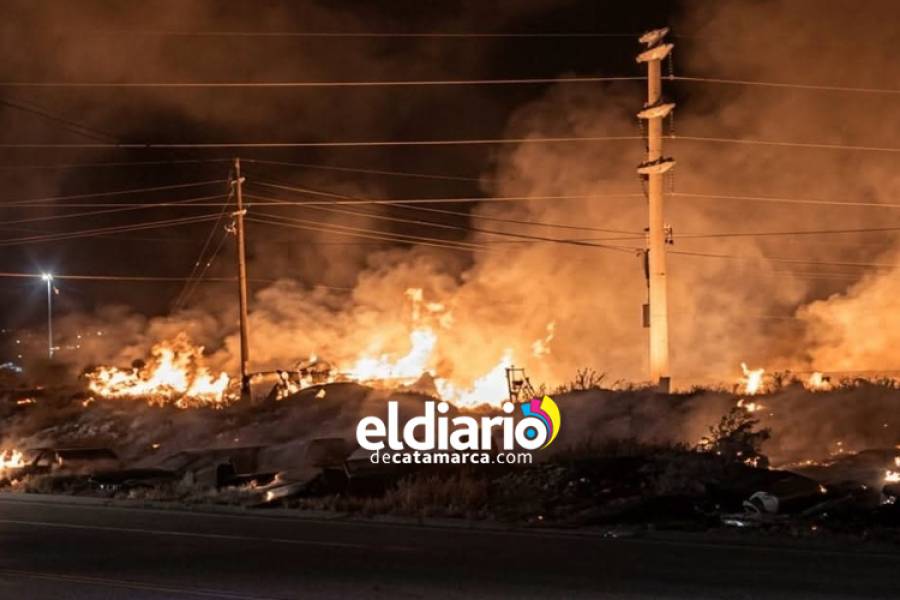 Un voraz incendio de pastizales en Valle Chico movilizó a bomberos y vecinos
