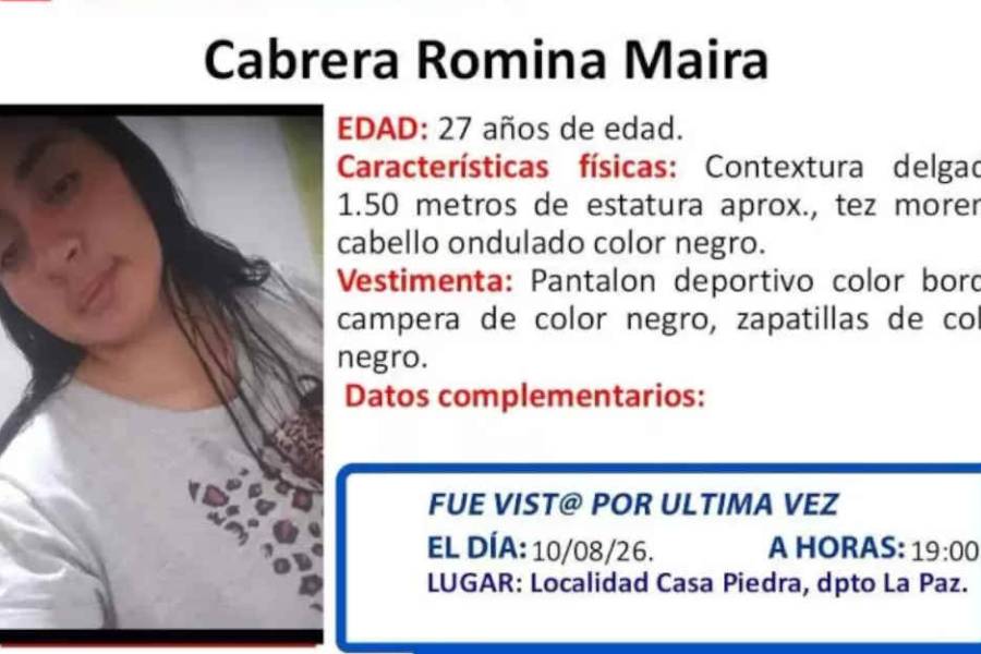 Buscan a una joven de 27 años: Hay un arresto preventivo y analizan la pista de un viaje en camión