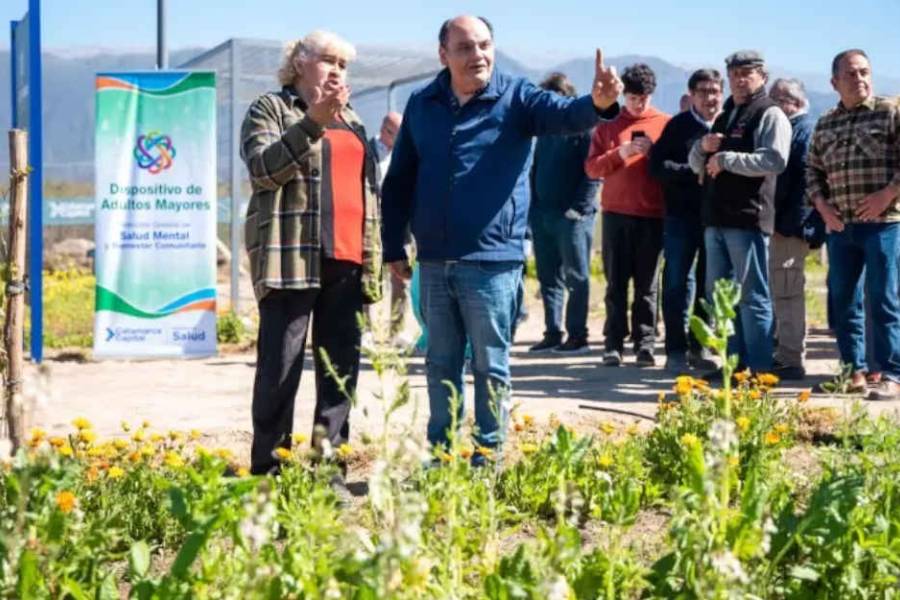Saadi puso en marcha una huerta terapéutica y urbana en la Capital