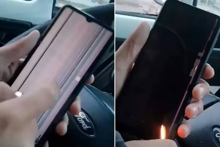 De no creer. Compartió el increíble método que usó para arreglar la pantalla del celular y sorprendió a todos