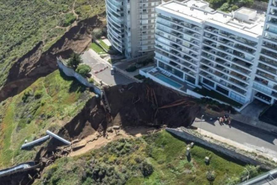 Chile en alerta: hay peligro en el socavón de Reñaca por intensas lluvias