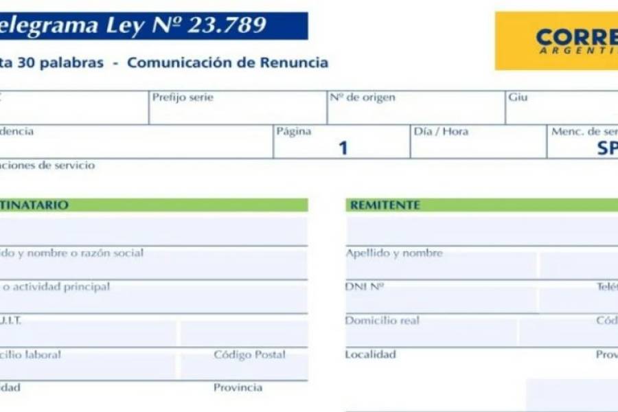 La AFIP eliminó la obligación de informar telegramas laborales