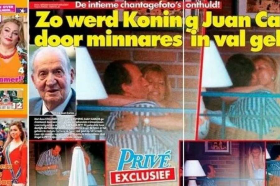 Difunden viejas fotos de Juan Carlos I de España besándose con una amante