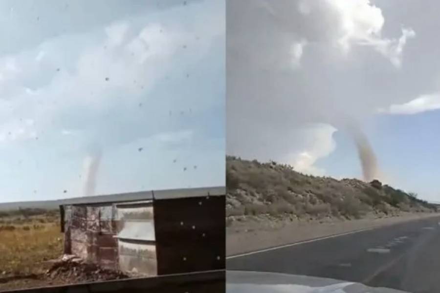 Videos: graban un tornado en La Pampa