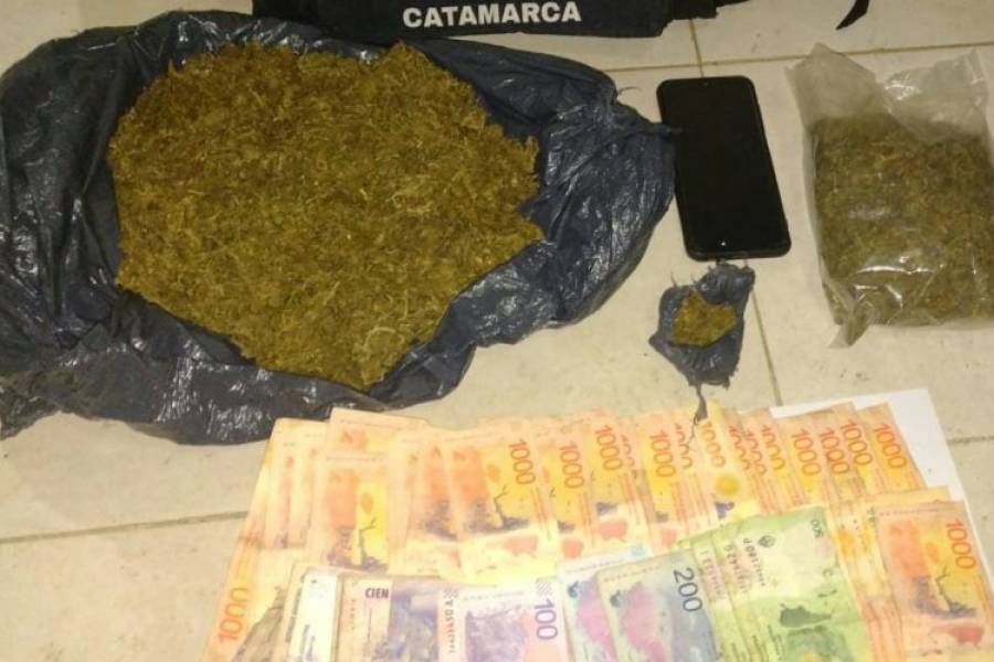 Detienen a tres individuos con $6.300.000 en marihuana