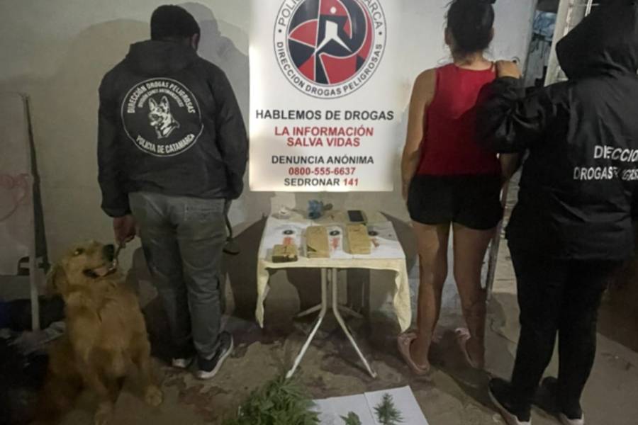 Secuestran 1,6 kg de marihuana y detienen a una mujer