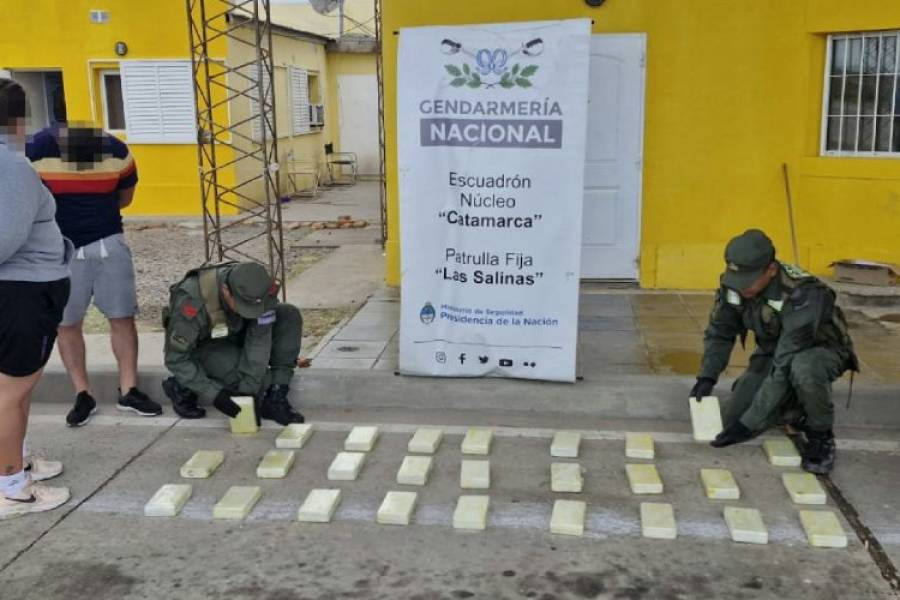 28 Kilos de cocaína incautados durante control vehicular