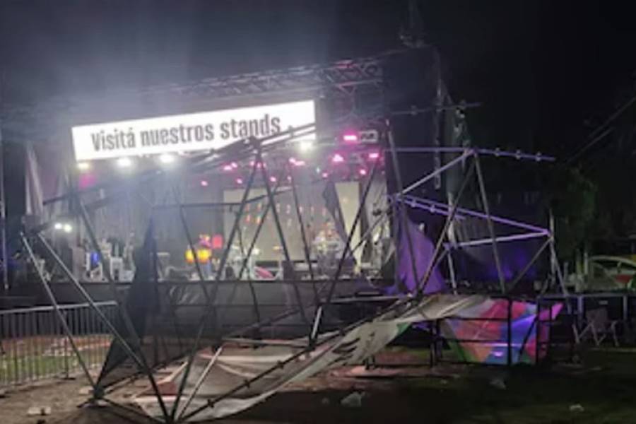 Horror en la Fiesta Nacional de la Música en Santa Fe: una mujer murió tras el derrumbe de un escenario debido a los fuertes vientos