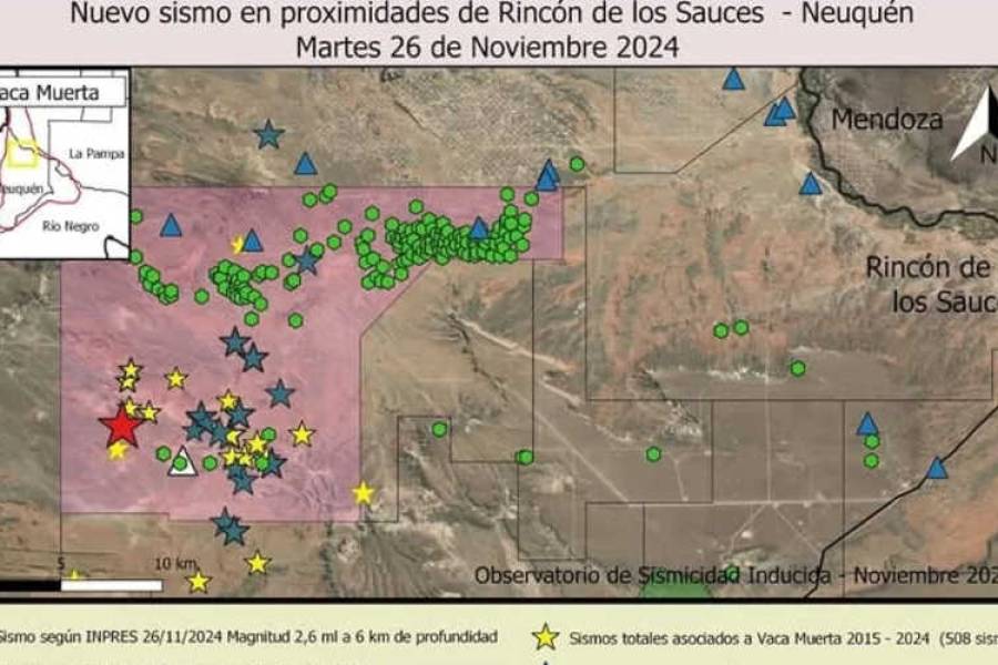 Nuevo sismo en Vaca Muerta